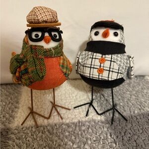 Featherly Friends Birds set of 2- Fall Autumn set